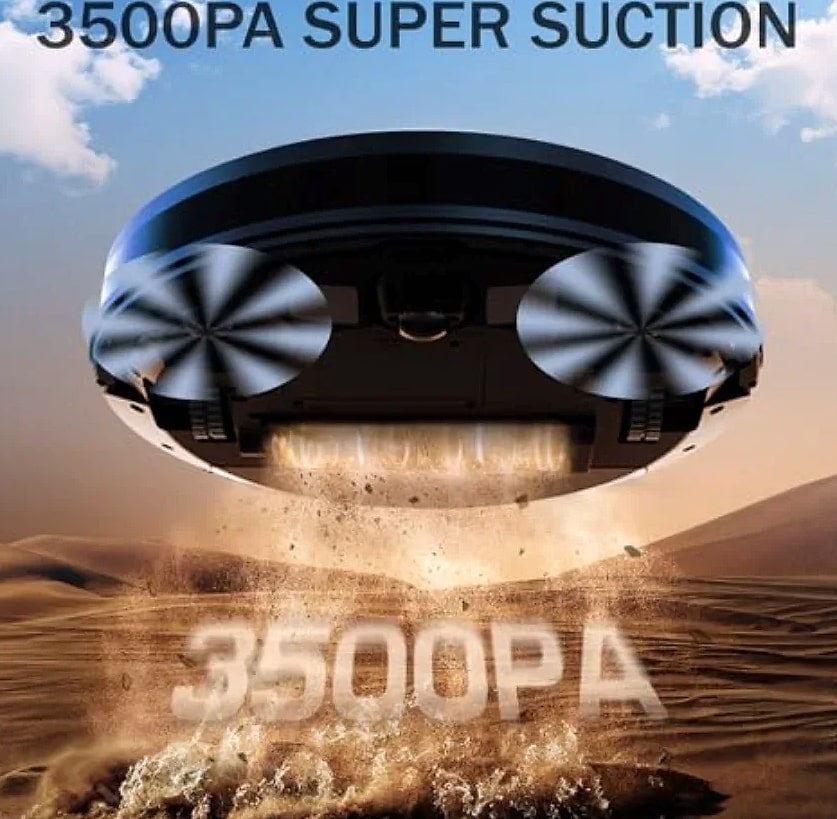 SHXI 2-in-1 Robot Vacuum and Mop Combo 3500 Pa