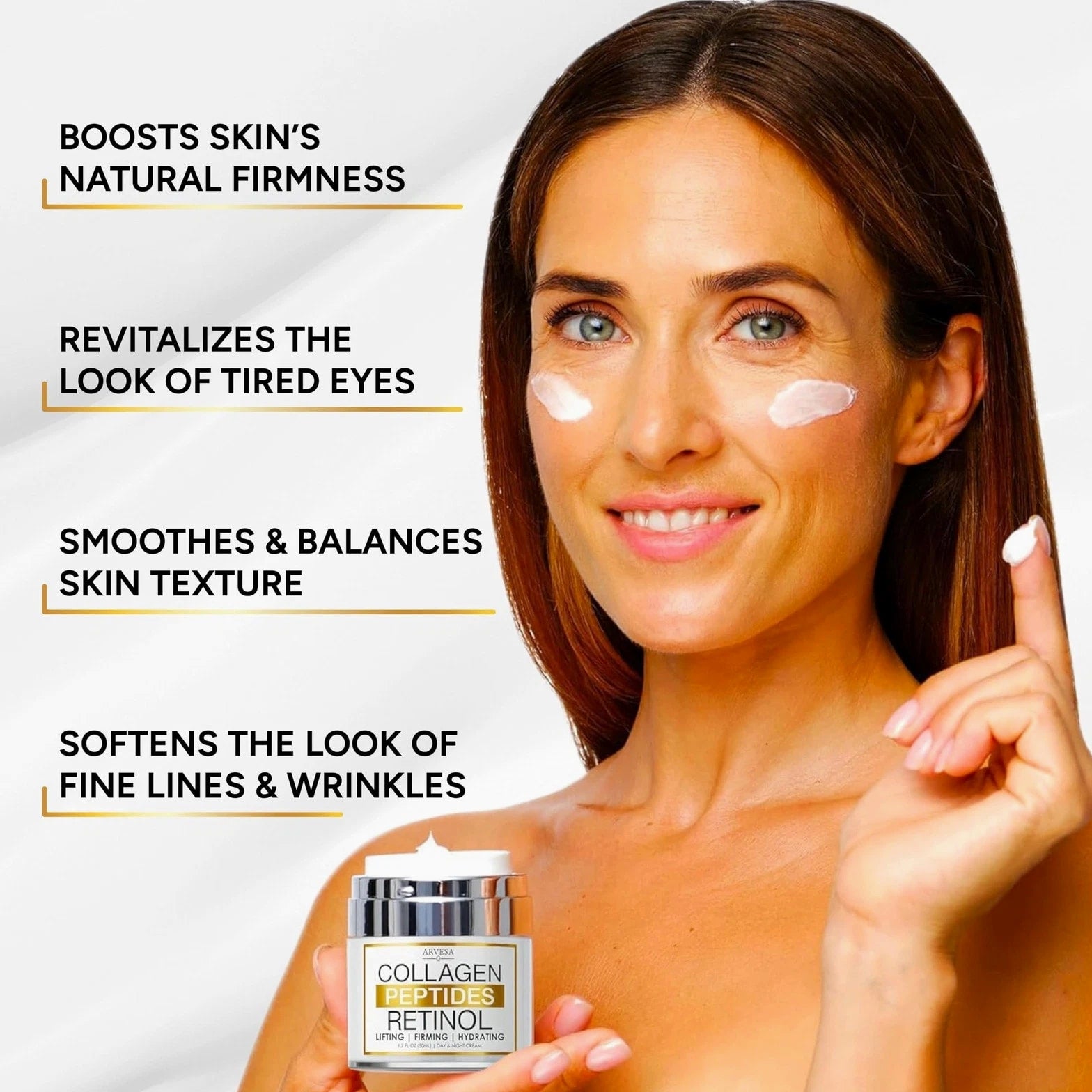 Retinol Cream for Face with Collagen Peptides - Anti-Aging Wrinkle Cream...