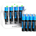 Kratax 1.5V 1100mWh Lithium AAA Batteries Rechargeable AAA Li-ion Batteries Lot
