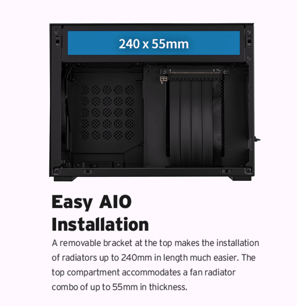 Lian Li A4-H2O Mini-ITX PC Case with 240mm AIO Support