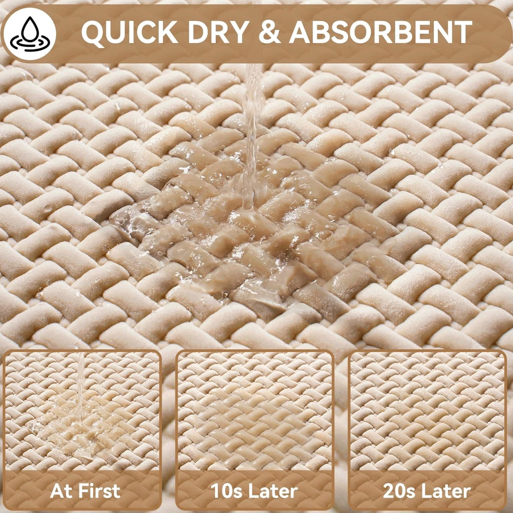 Bathroom Rugs Non Slip, Super Absorbent Quick Dry Bath Mats for Bathroom Floor