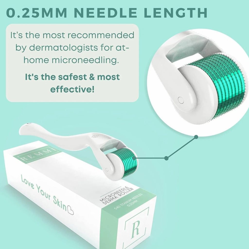 Beard Derma Roller For Hair Loss, Beard Growth 0.25MM Titanium Micro Roller