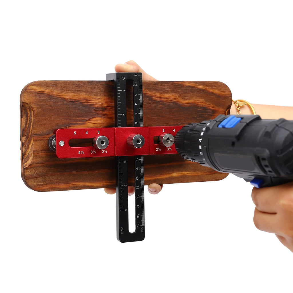 Adjustable Woodworking Drill Guide for Install Cabinet Door Handle Modern New~