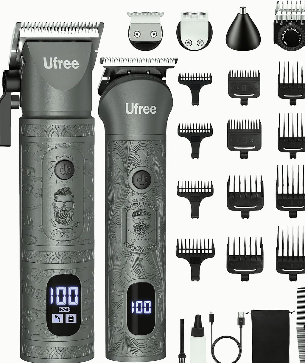 Ufree Cordless Beard Trimmer and Hair Clipper Grooming Kit