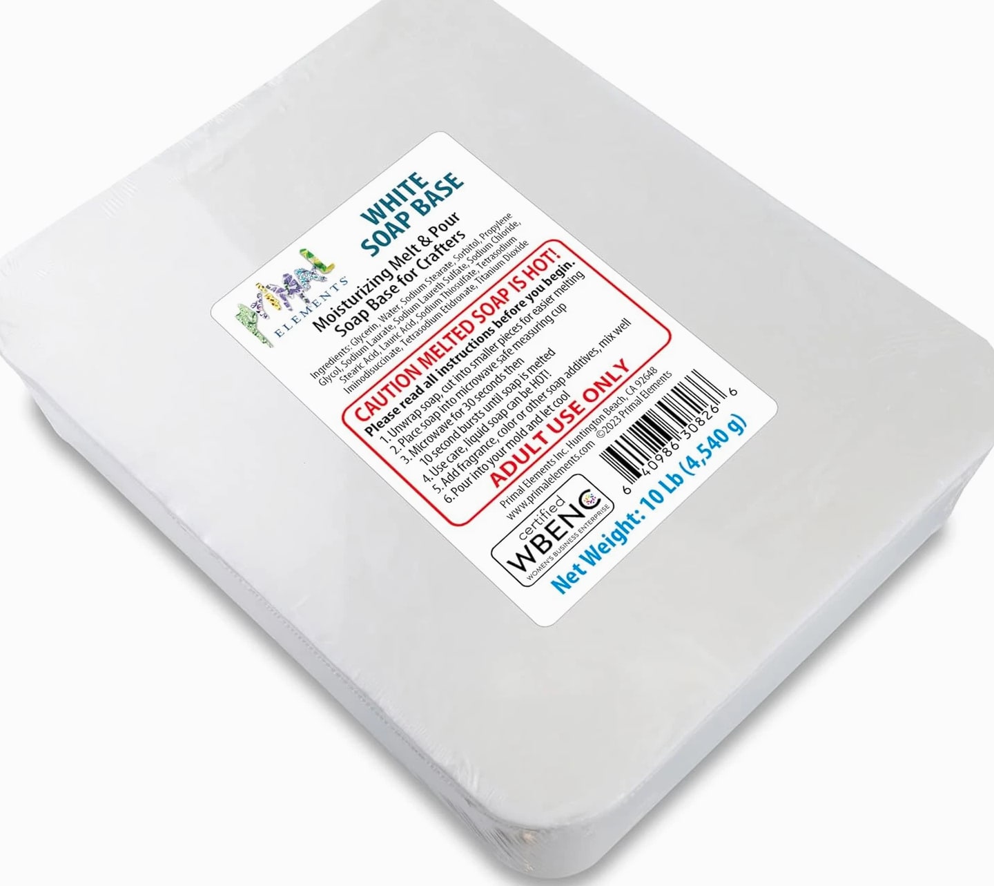 White Soap Base - Moisturizing Melt & Pour Glycerin Base for Soap Crafting