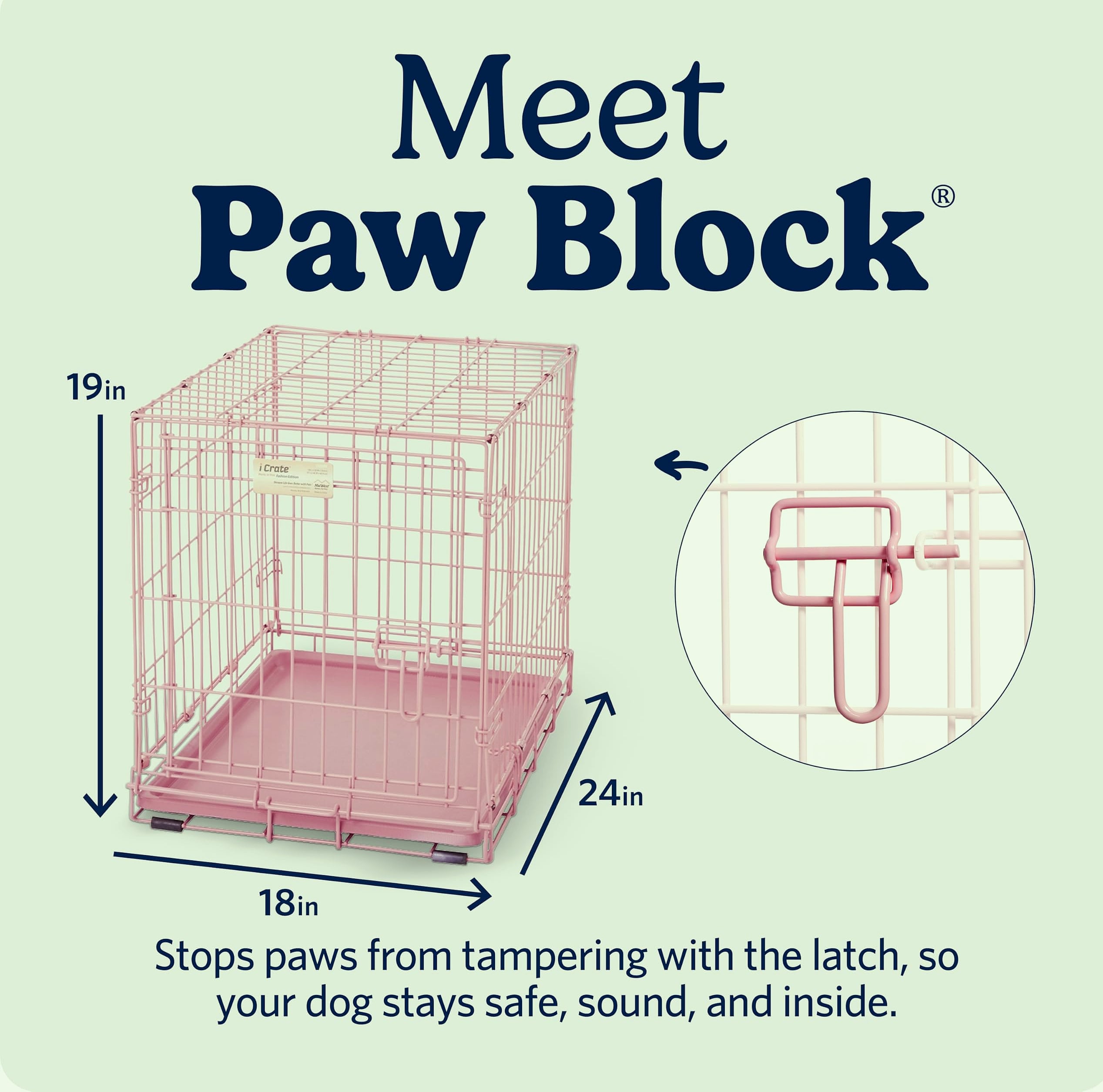 MidWest Homes for Pets 24-Inch Pink iCrate for Small Dogs