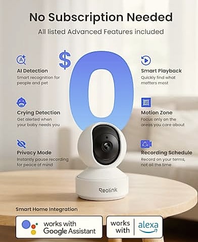 Reolink E1 Pro 5MP Indoor Security Camera with Auto Tracking