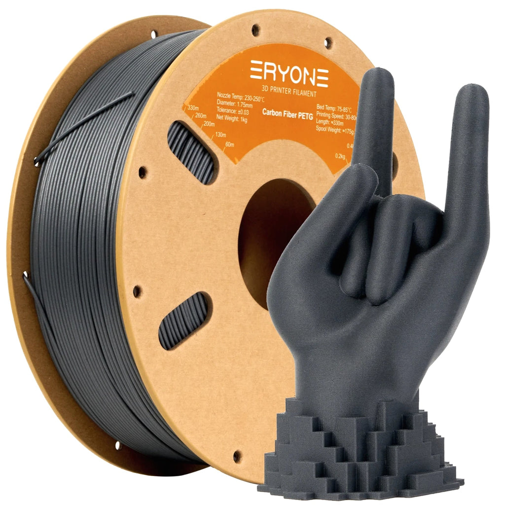 PETG Carbon Fiber 1KG Filament 1.75mm ±0.03mm Tolerance For FDM 3D Printer Print
