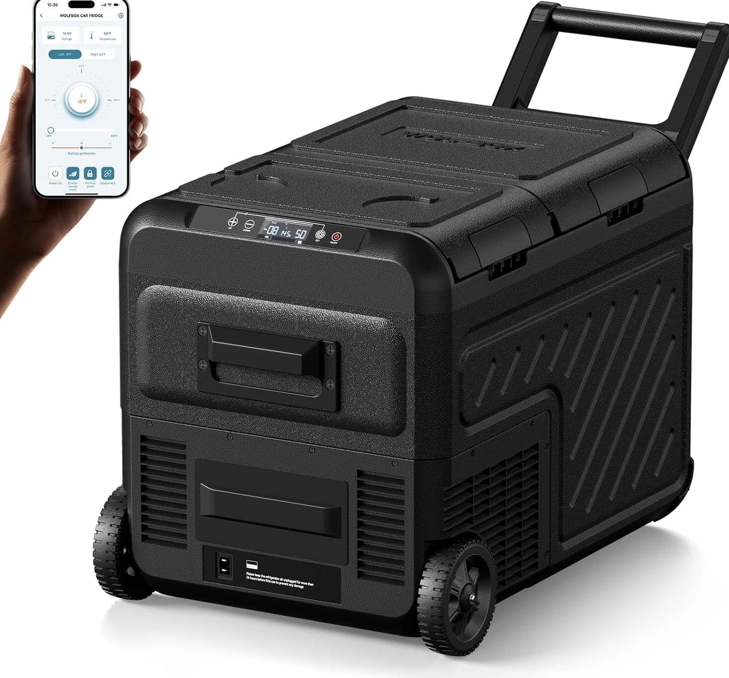 12 Volt Car Refrigerator Portable Freezer 39/48/58Qt Truck RV Fridge APP Control