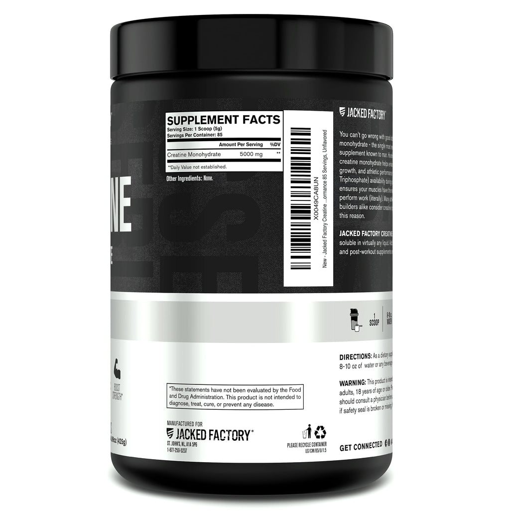 Jacked Factory Creatine Monohydrate Powder 425g Supplement