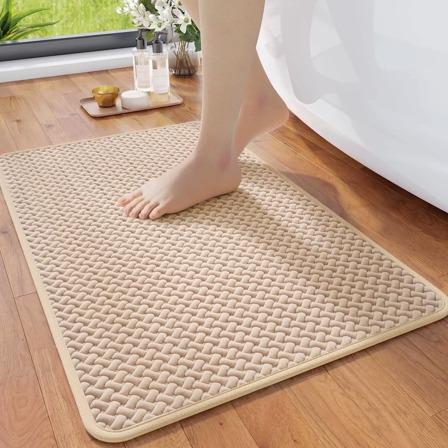 Bathroom Rugs Non Slip, Super Absorbent Quick Dry Bath Mats for Bathroom Floor