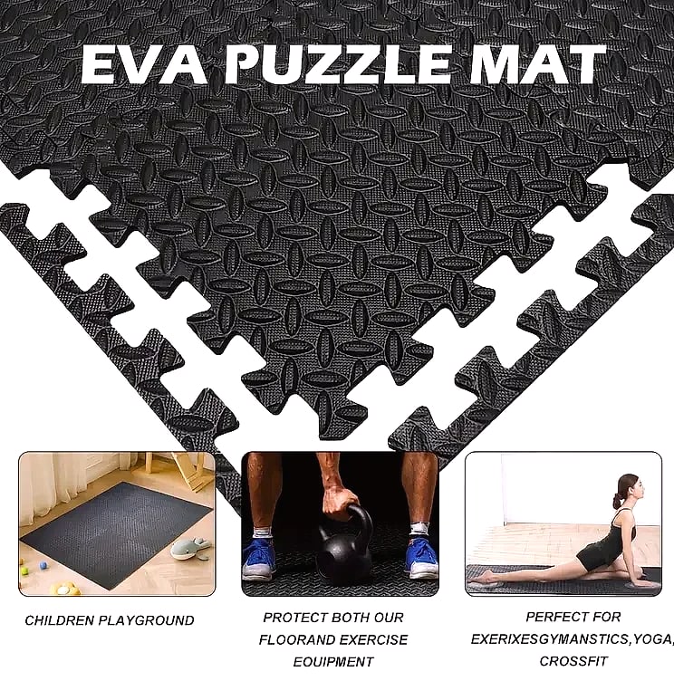 Foam Fitness Mat Tiles 8/16 Piece Non-Slip Floor Protection Pad