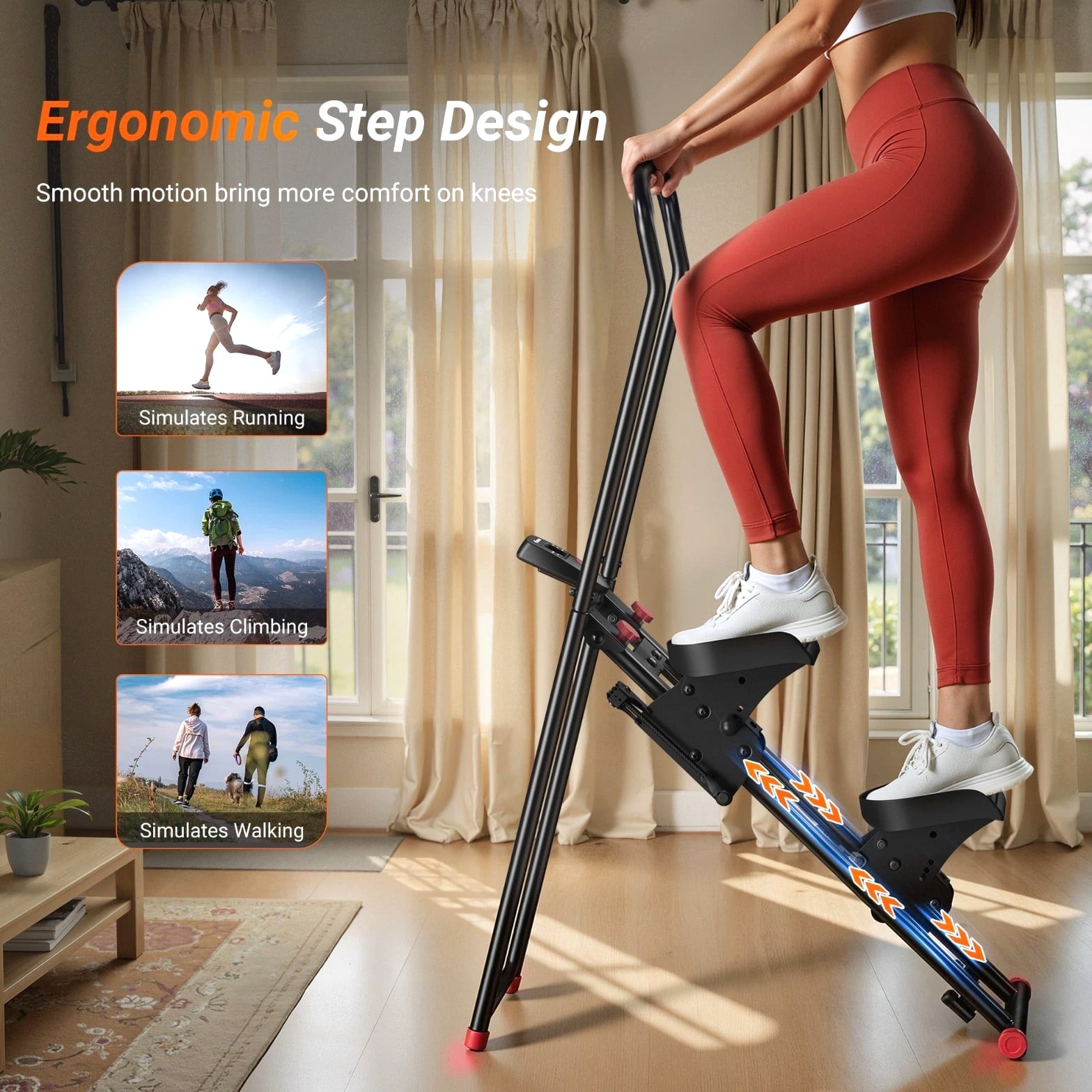 MERACH Stair Stepper for Home Gym Full-Body Workout Adjustable Handlebar/Pedal