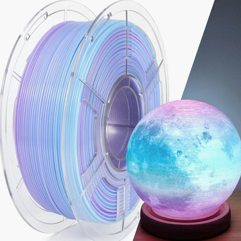 PETG Filament 1.75Mm, Translucent Dual Color Gradient Blue to Purple, High-Speed