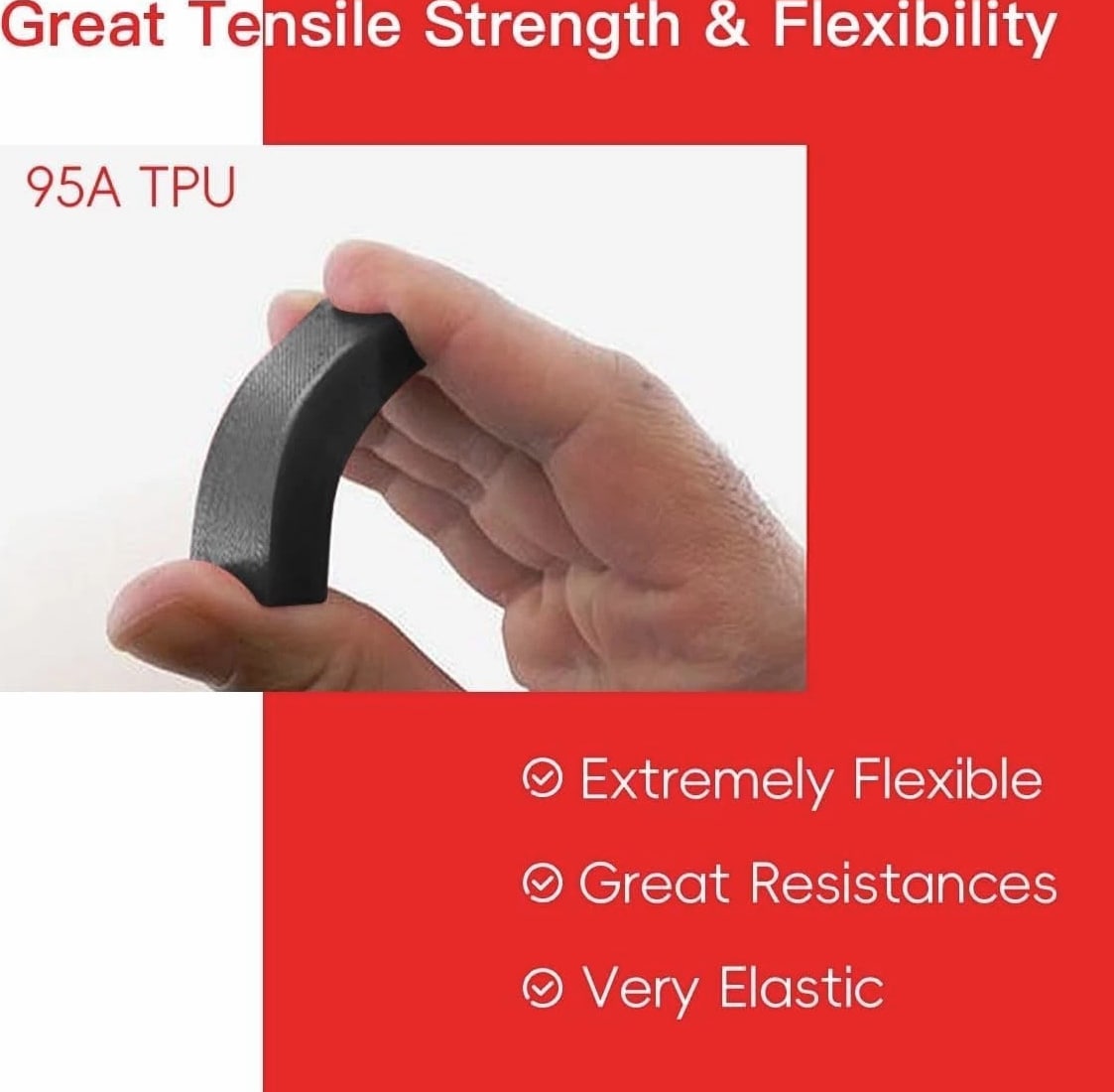 High Elasticity TPU Filament for FDM 3D Printers