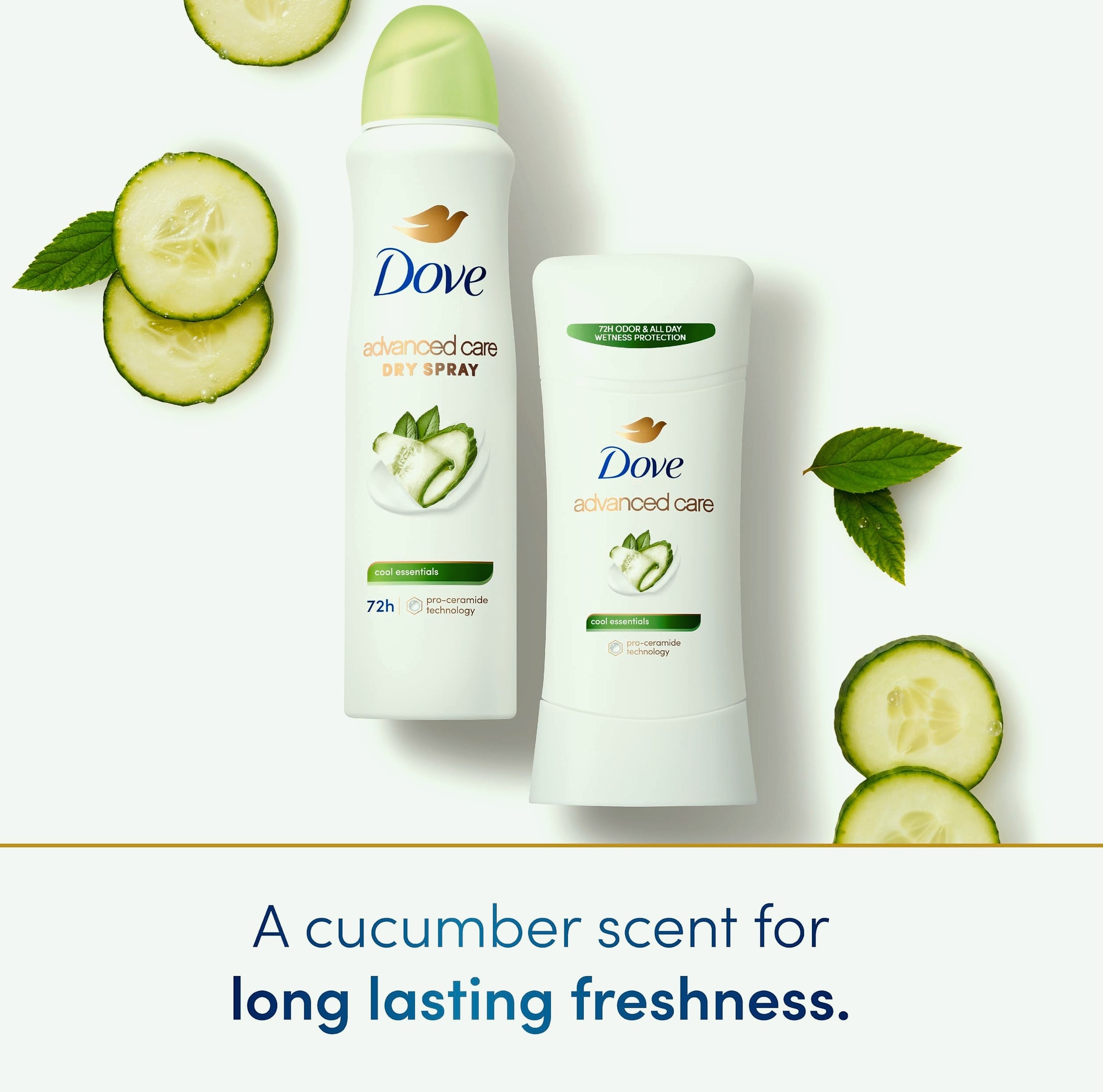 Dove Advanced Care Cool Essentials Antiperspirant Deodorant, 4 Pack