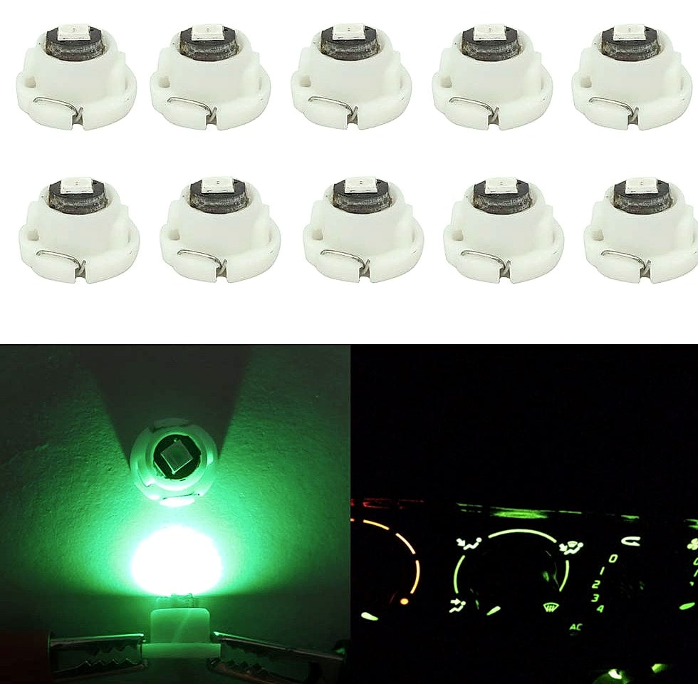 WLJH 10x Yellow T4.7/T5 Neo Wedge 3030 SMD LED Dashboard Bulbs
