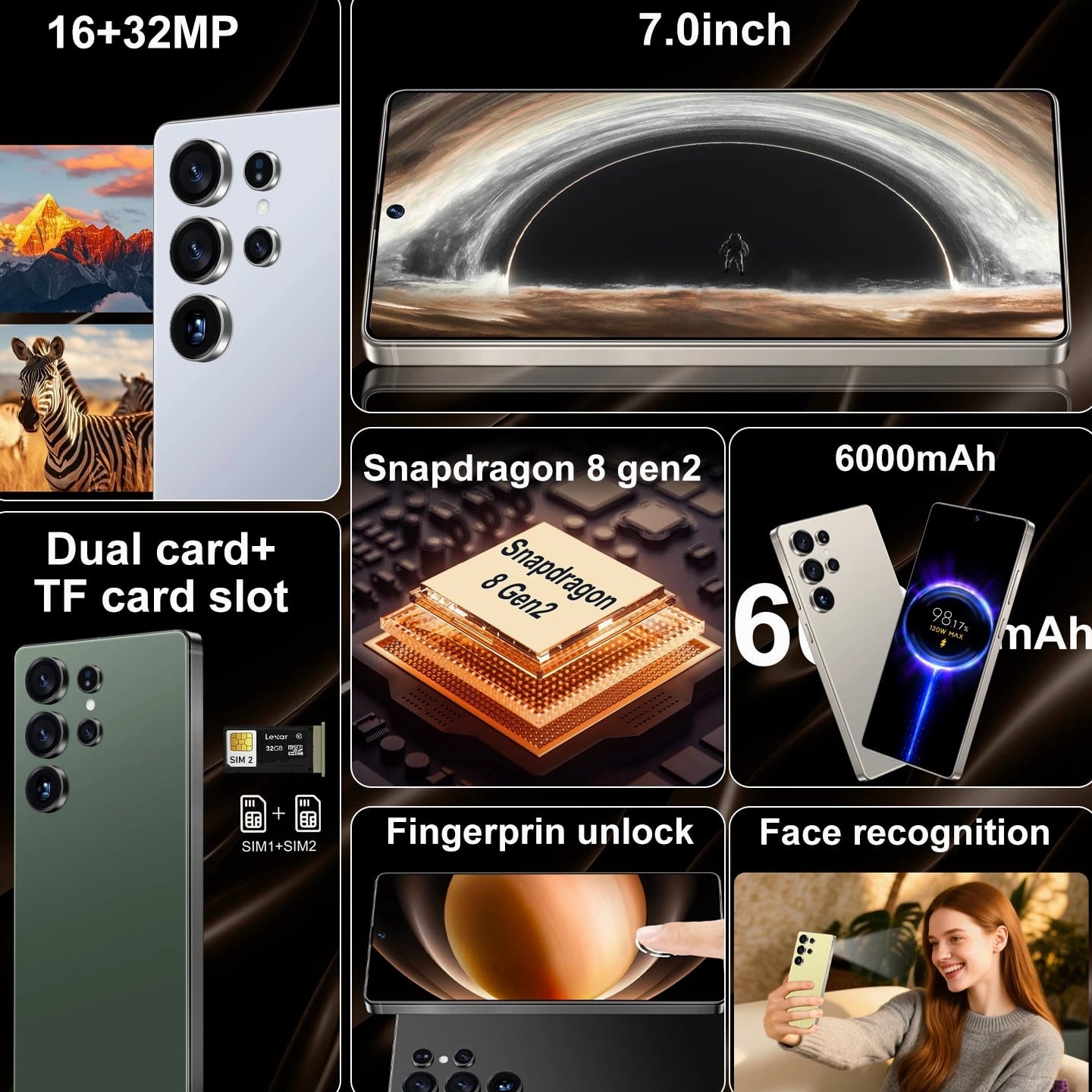 Smartphone G25 Ultra Dual SIM 5G Unlocked Cell Phone Cheap Phone Android 15