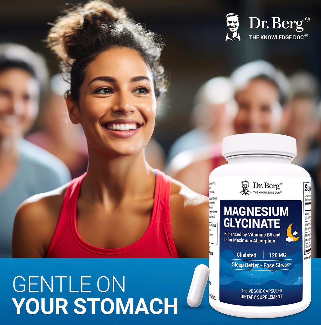 Dr. Berg Magnesium Glycinate 150ct Sleep Support Supplement