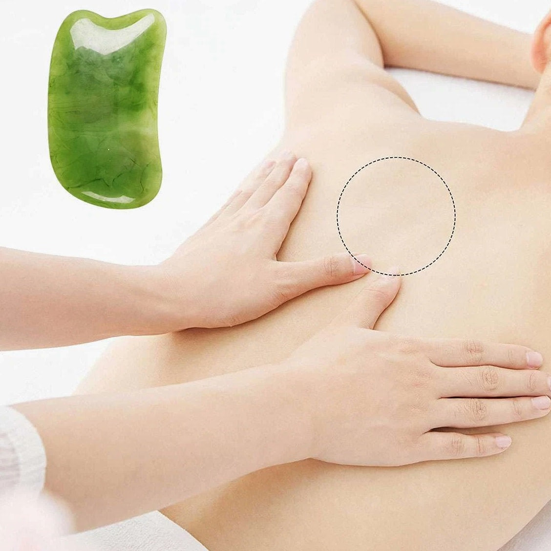 7 Pcs Jade Gua Sha Board Beauty Facial Roller Set Natural Face Neck Massager Tool