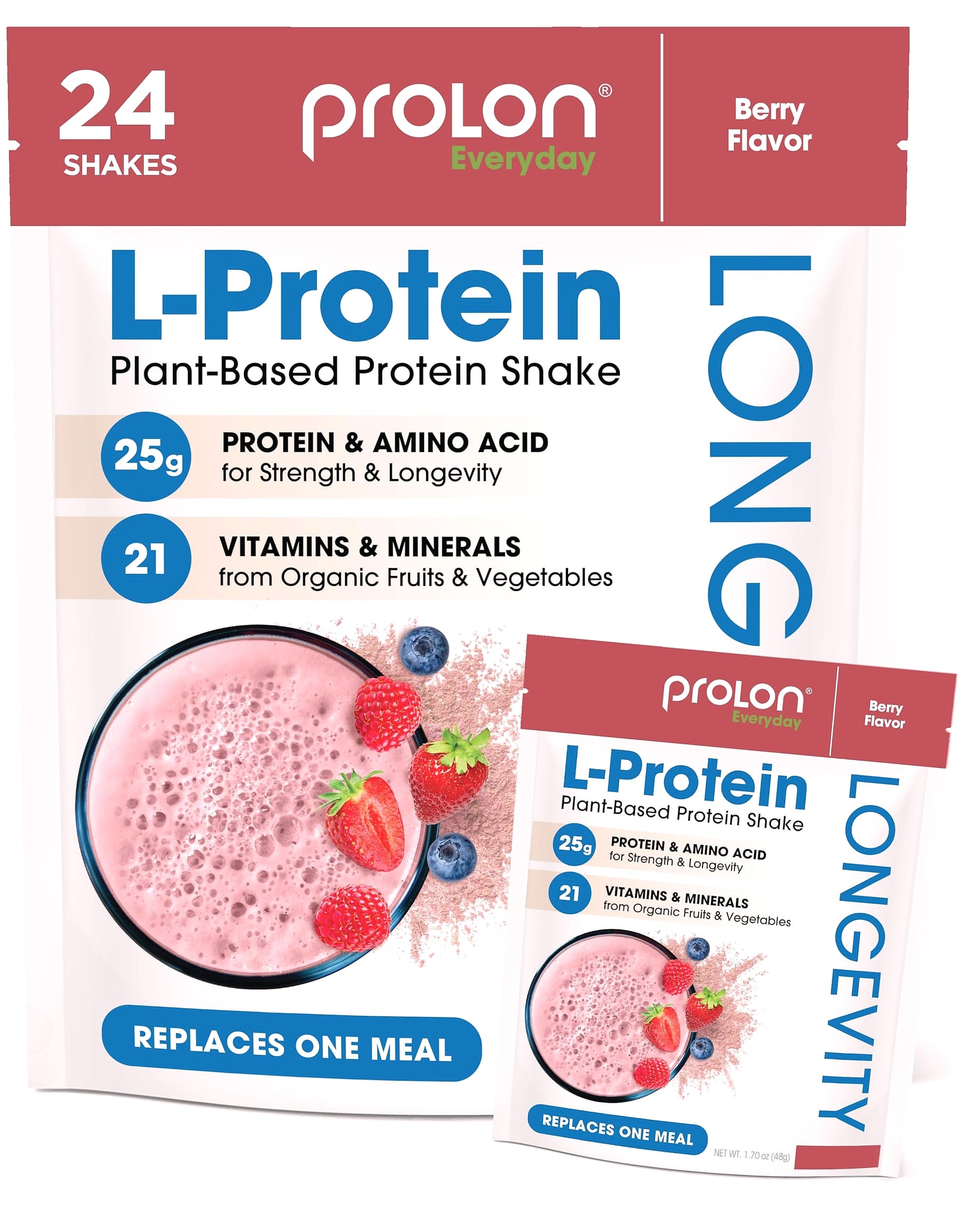 Prolon Longevity Plant Based Protein Powder, 25g per serving