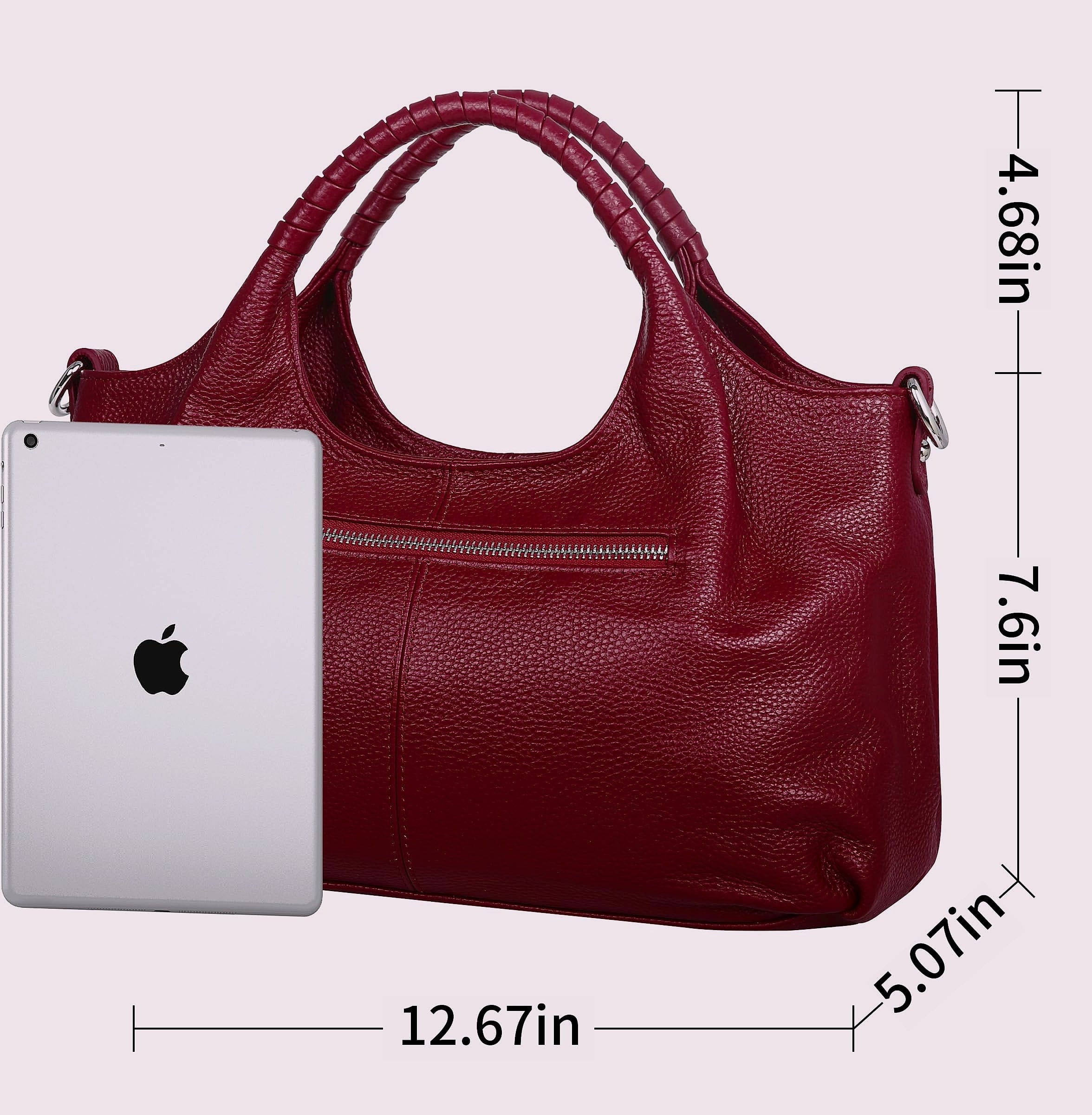Iswee Genuine Leather Shoulder Bag Satchel Cross Body Tote