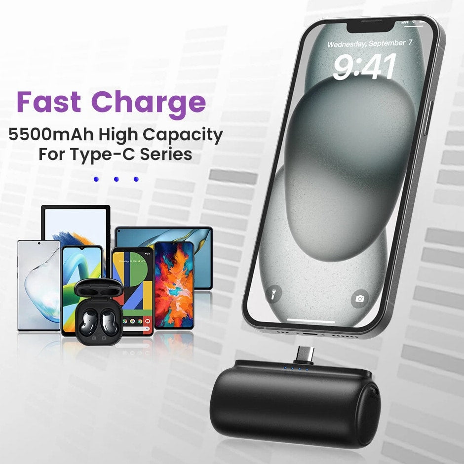 5500mAh Portable Charger External Battery Pack Power Bank For Samsung/Android US