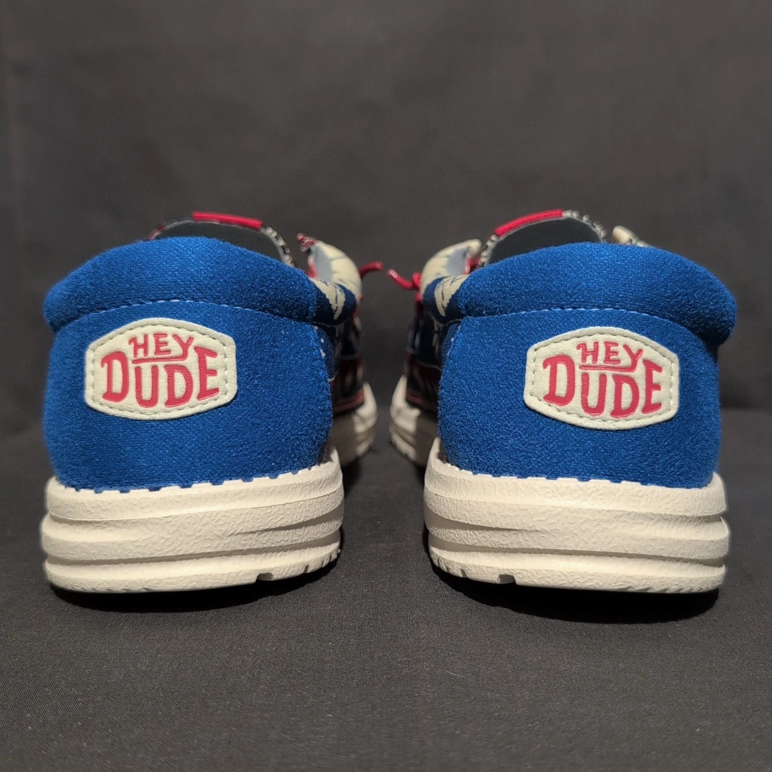 Hey Dude Wally Holiday Cheers Slip-on Shoes Men's 12 Blue Christmas Loafers