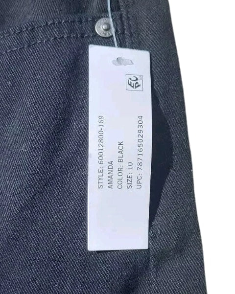 Gloria Vanderbilt Amanda Women's Black Classic Rise Tapered Leg Size 10