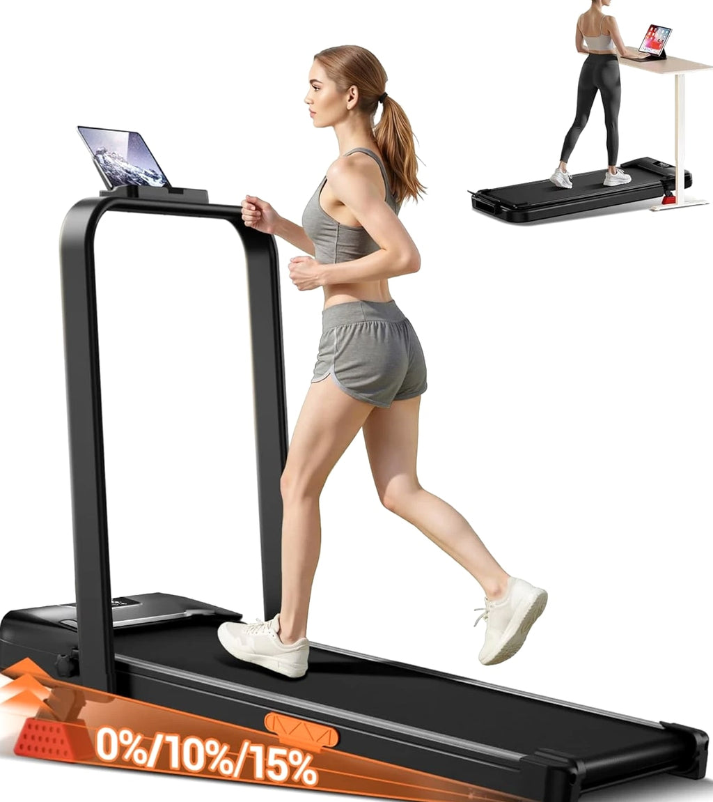 4-In-1 Portable Under Desk Treadmill, Foldable Walking Pad, 300 LBS Capacity