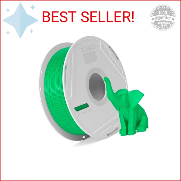 ELEGOO PLA Basic Filament with Reusable Spool Green 1KG 1.75mm 3D Printing