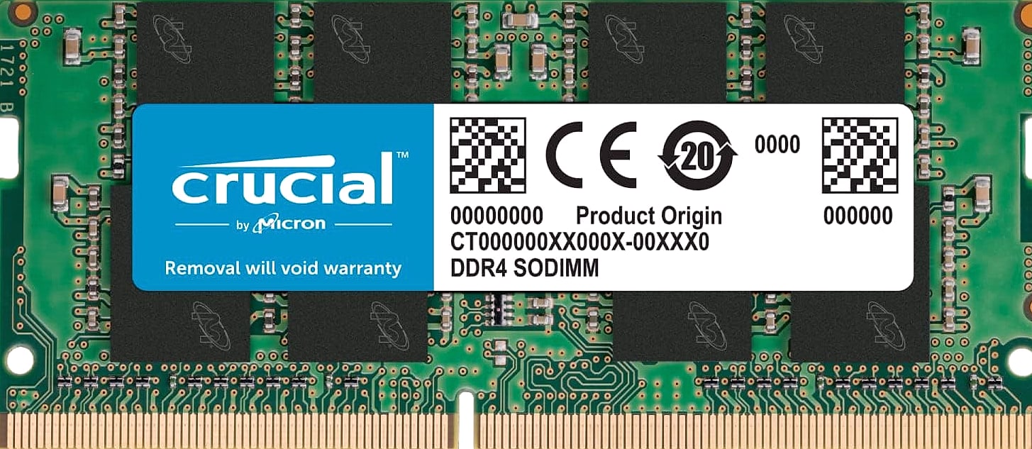 Crucial 16GB DDR4 3200MHz Laptop Memory SODIMM