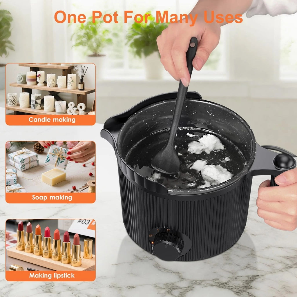 Candle Wax Melter with Pour Spout - Candle Making Kit for Beginners
