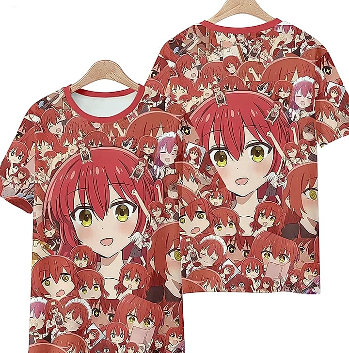 Bocchi The Rock 3D Print T-Shirt Short Sleeve