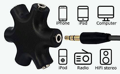 Onelinkmore 5-Jack 3.5mm Headphone Splitter Audio Adapter