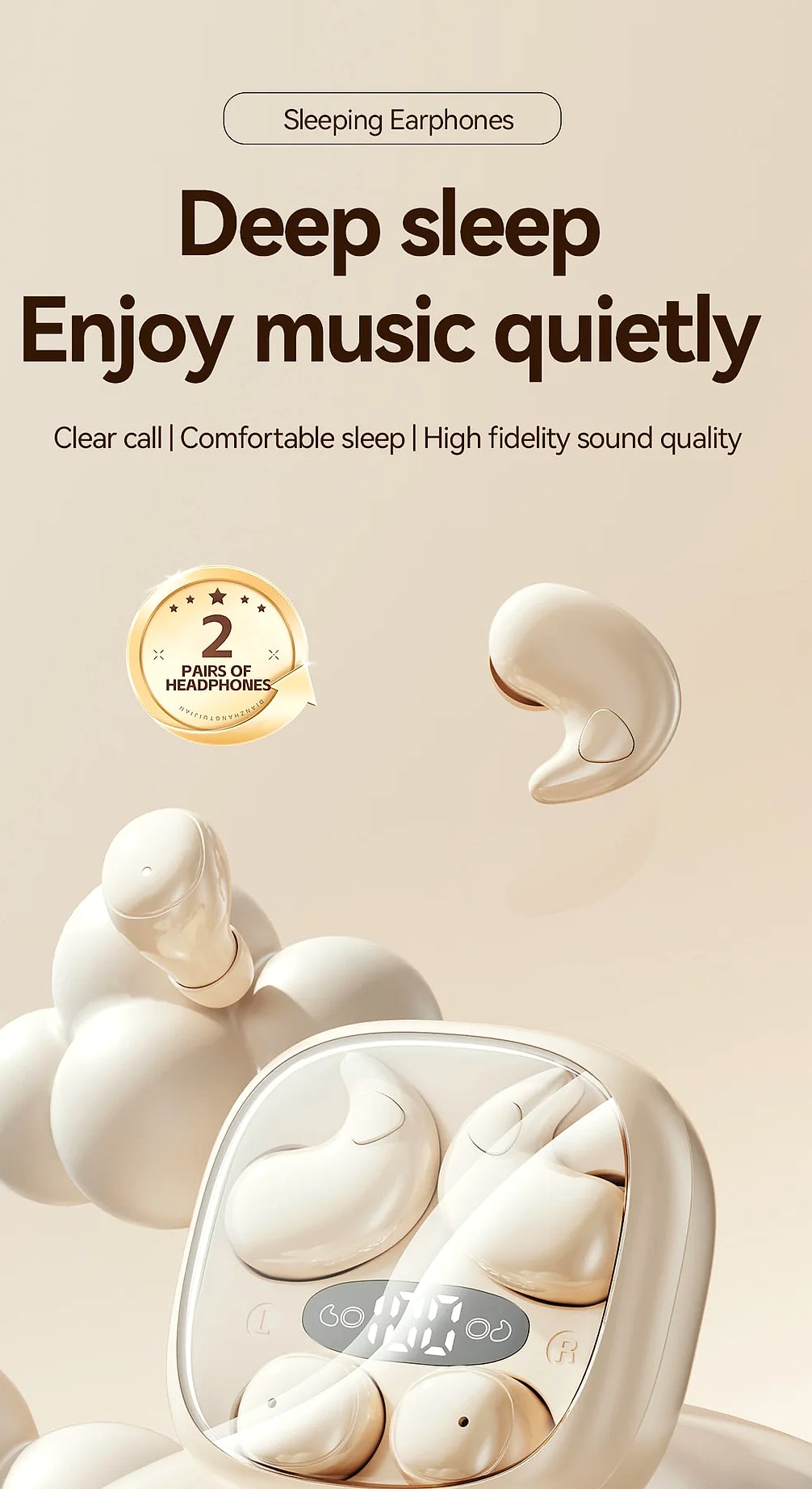 ESTG M126 Sleep Earbuds Bluetooth Headset Comfortable Wear