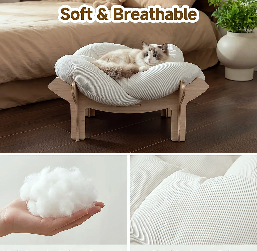 Flower-Shaped Pet Bed for Cats and Small Dogs