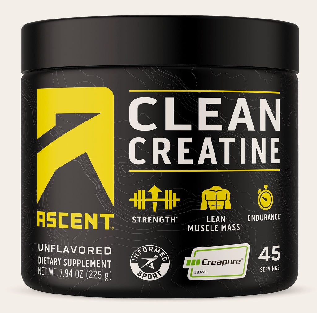 Ascent Clean Creatine Monohydrate Powder, 5G Per Serving