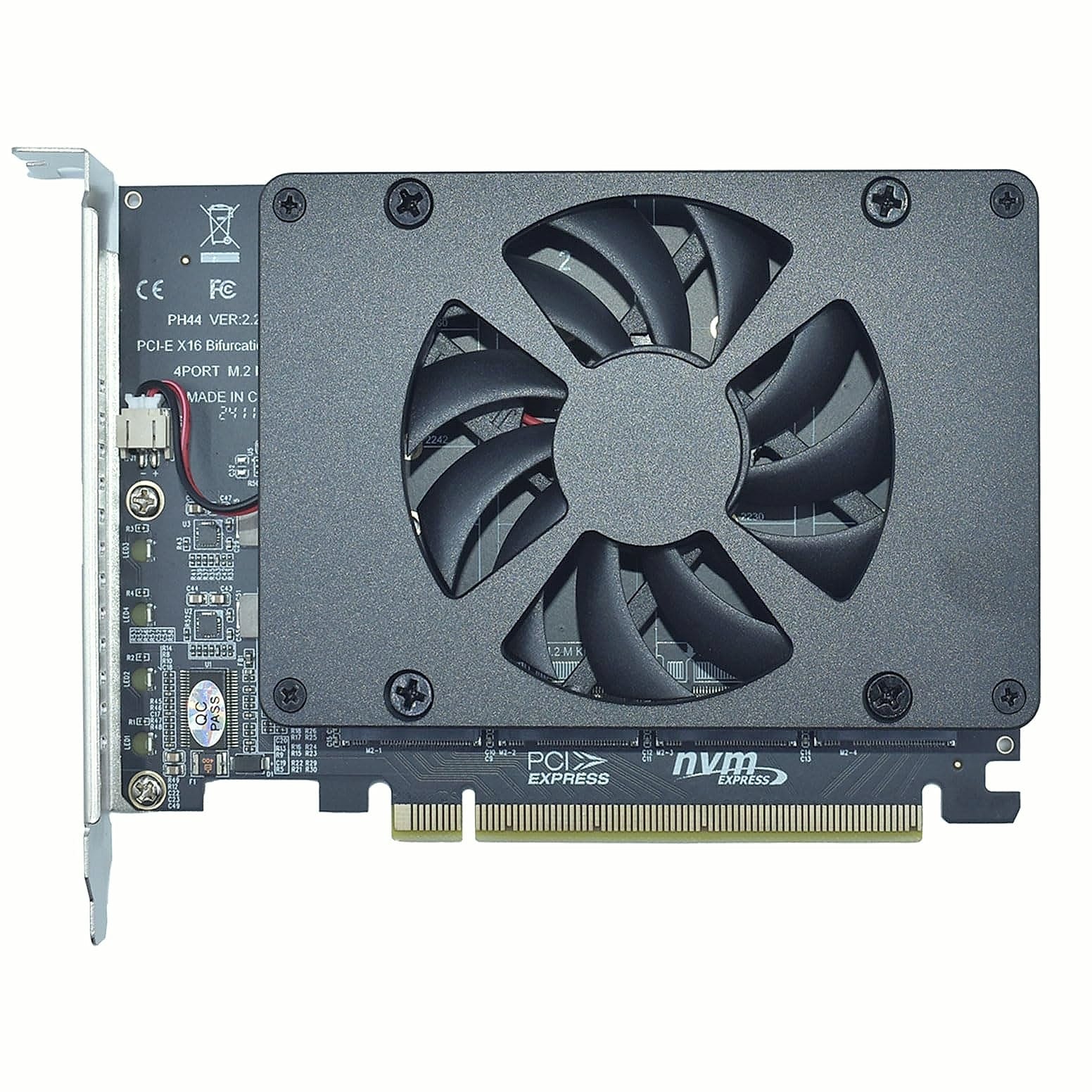 LetLinkSo M.2 PCIe x16 Gen4 Adapter for 4 NVMe SSDs