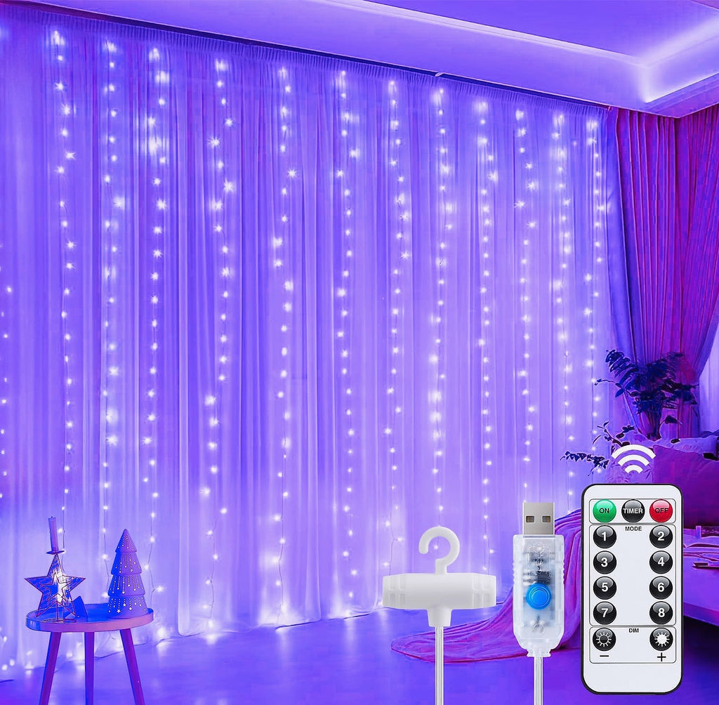 Minetom 300 LED Dimmable Fairy Lights with Remote and Timer