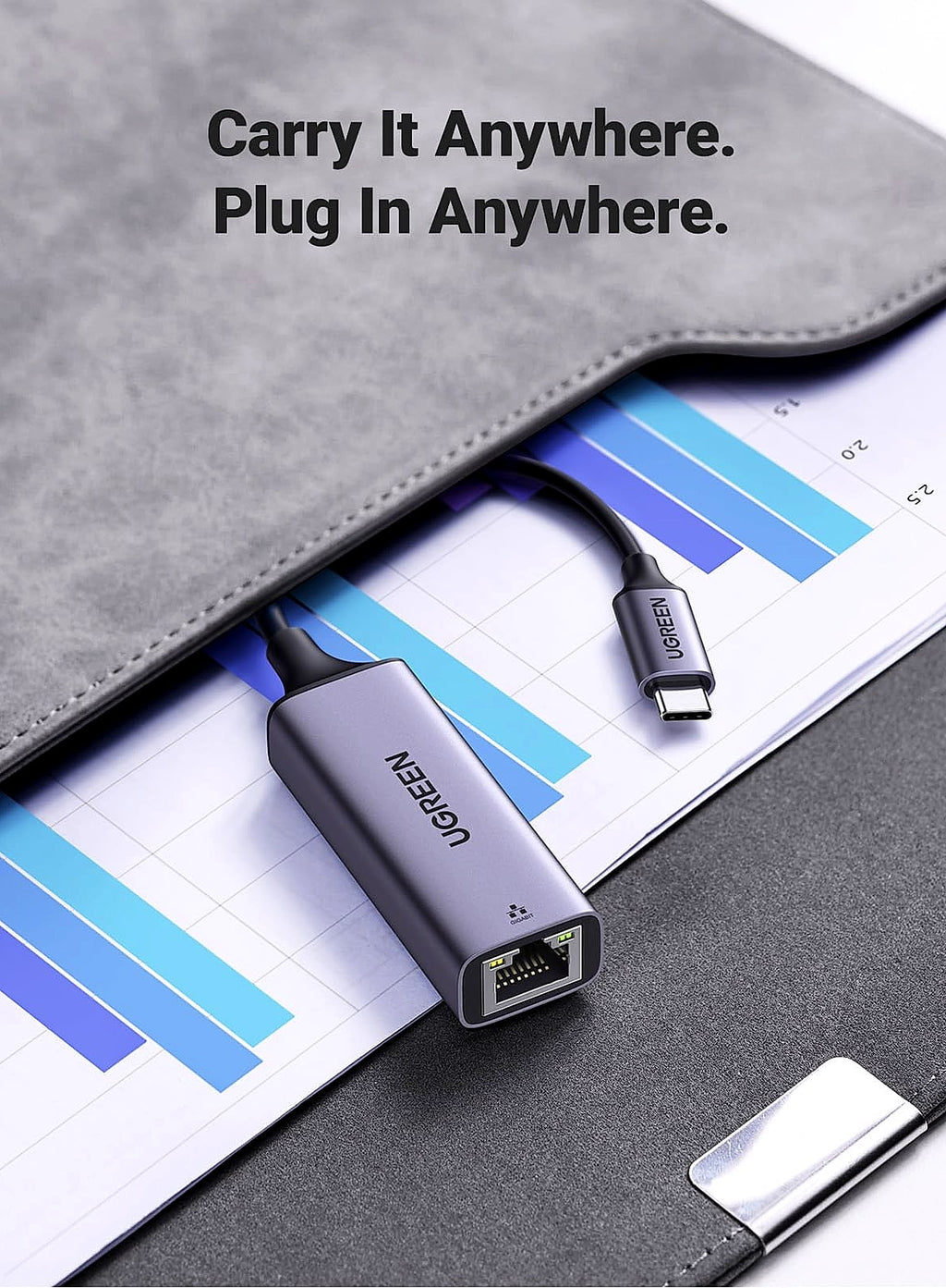 UGREEN USB-C to Ethernet Adapter, 1Gbps RJ45 Network Dongle