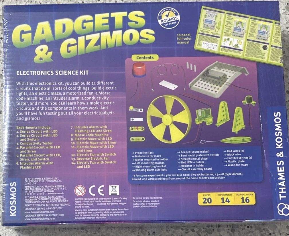 Electronics Science Kit Sealed NIB Thames & Kosmos Gadgets & Gizmos