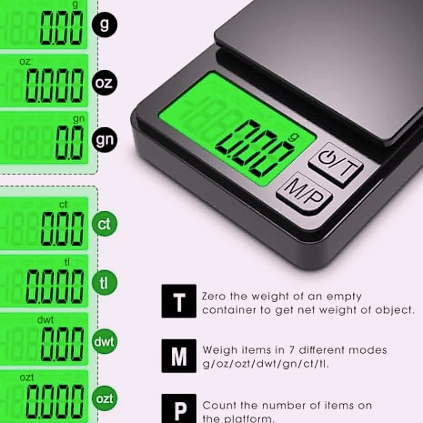 Pocket Digital Scale 1000g x 0.01g Precision Kitchen Weigh