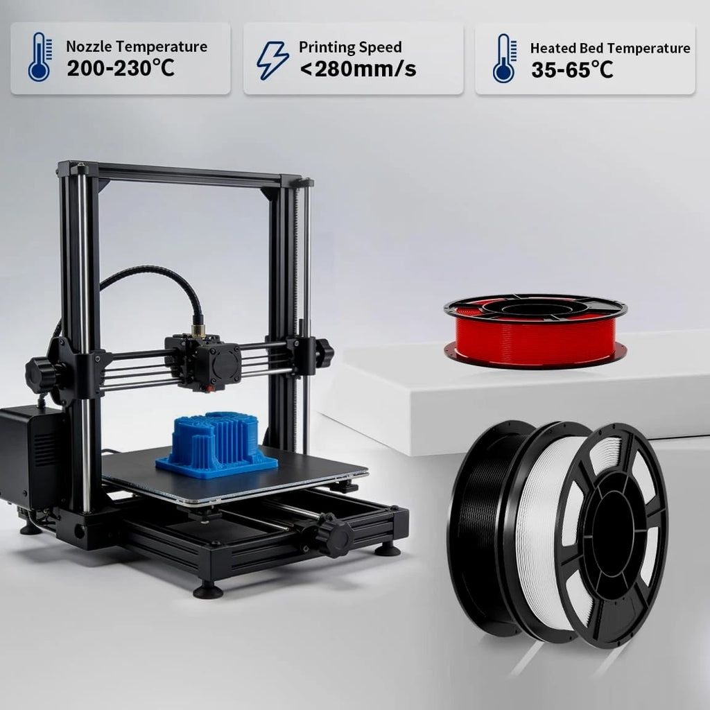 PLA+ 3D Printer Filament 1.75mm Bundle, Individually Vacuum Sealed, Multi-Color