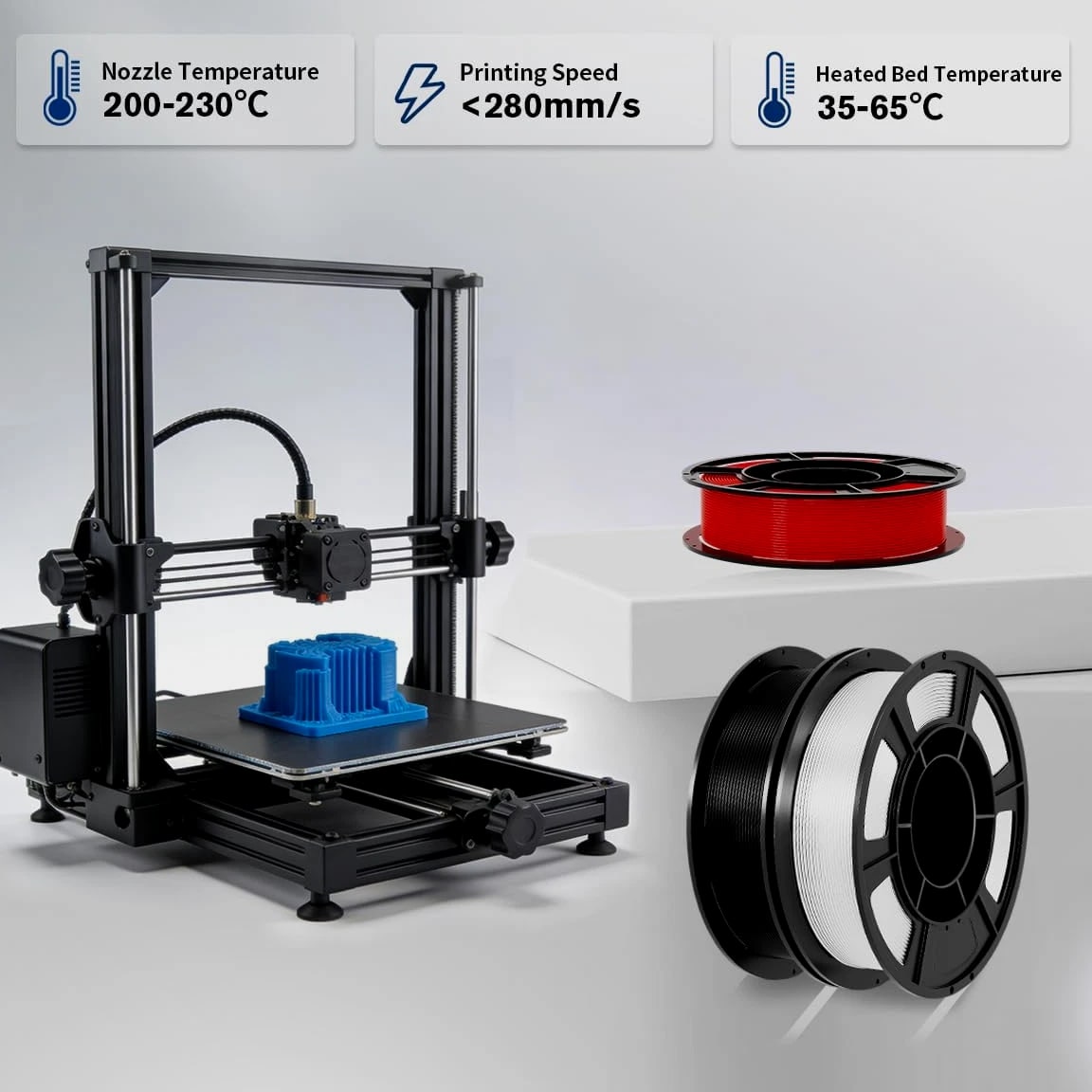 PLA+ 3D Printer Filament 1.75mm Bundle, Individually Vacuum Sealed, Multi-Color