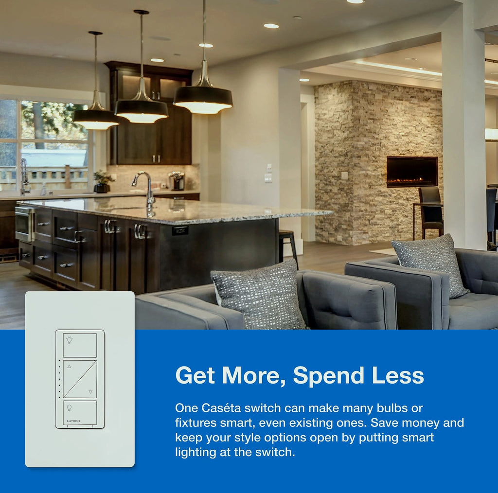 Lutron Caseta PD-6WCL-WH Smart Dimmer Switch 150W