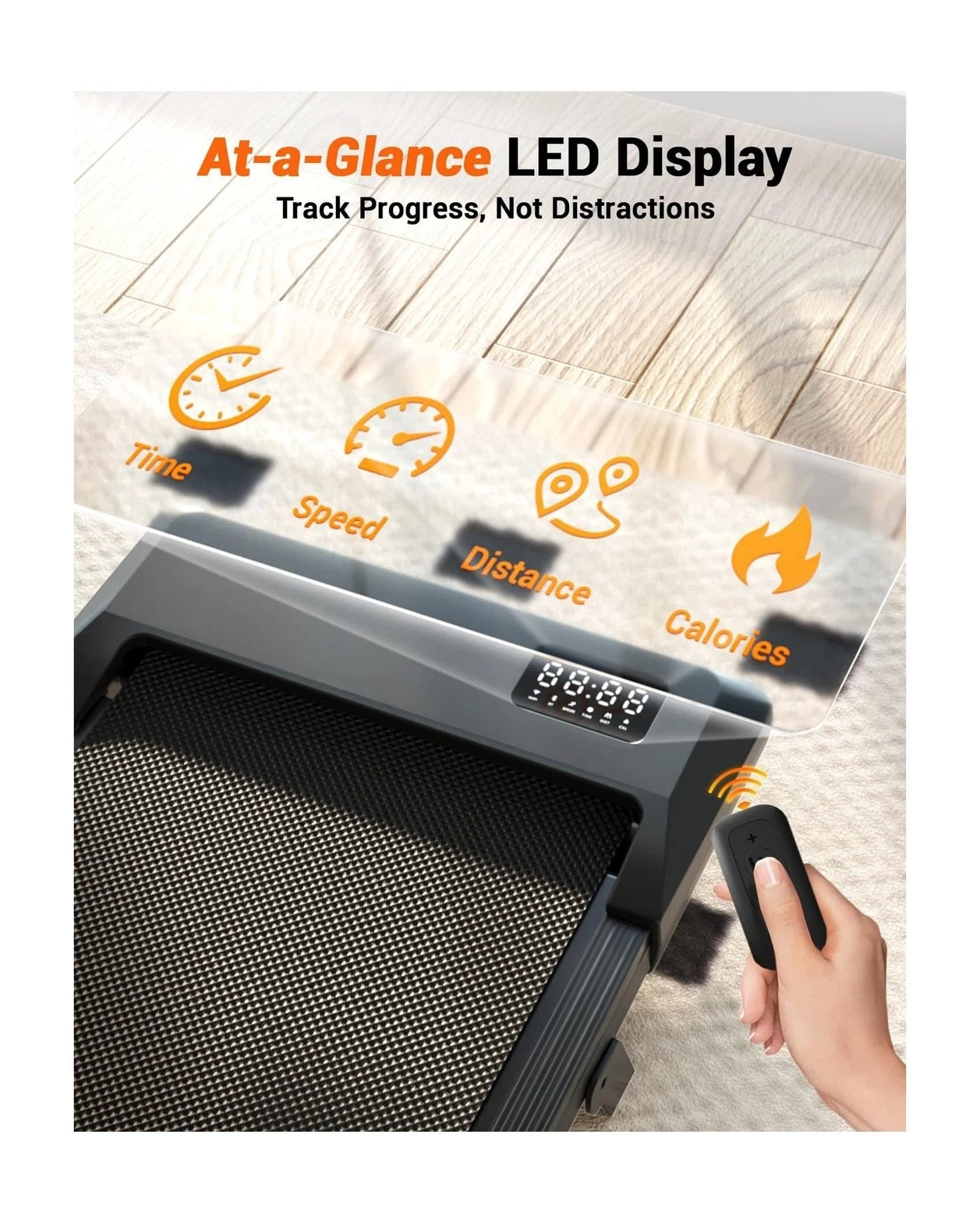Walking Pad with 6% Incline, 300LBS Capacity Under Desk Treadmill for Home Office