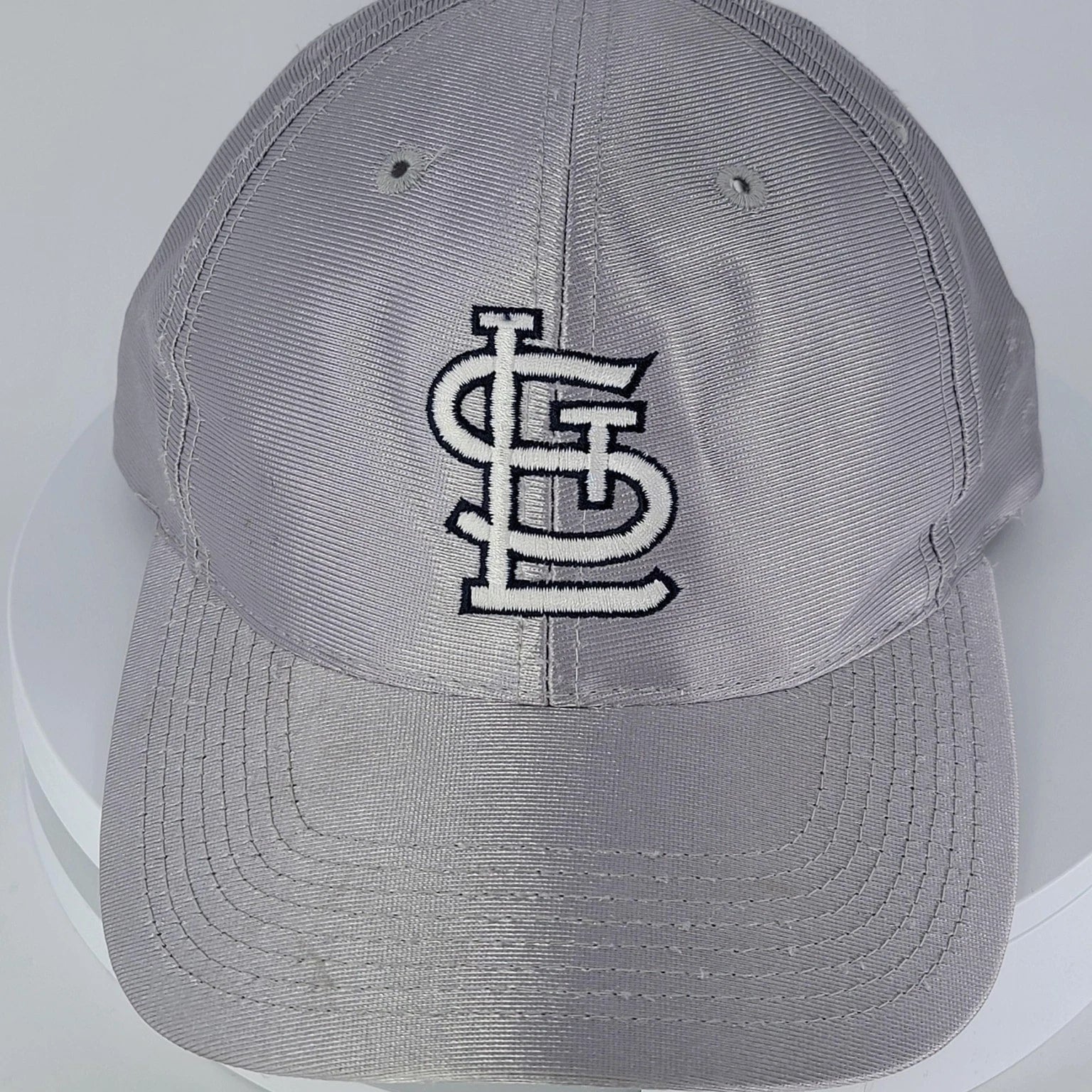 St. Louis Cardinals Turn Ahead The Clock Silver Snapback Hat Cap Century 21 VTG