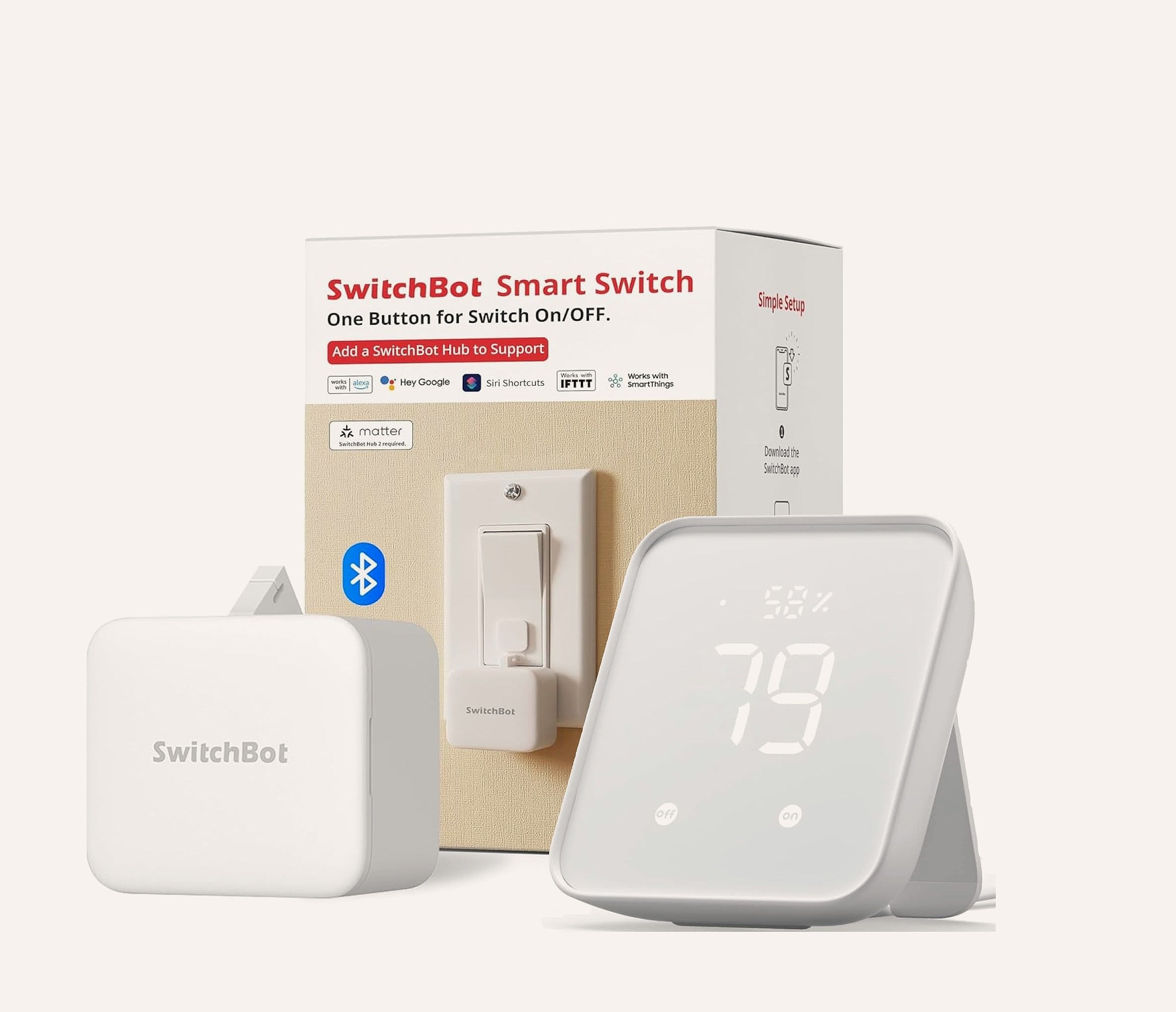 SwitchBot Smart Switch Button Pusher Bluetooth Remote Control