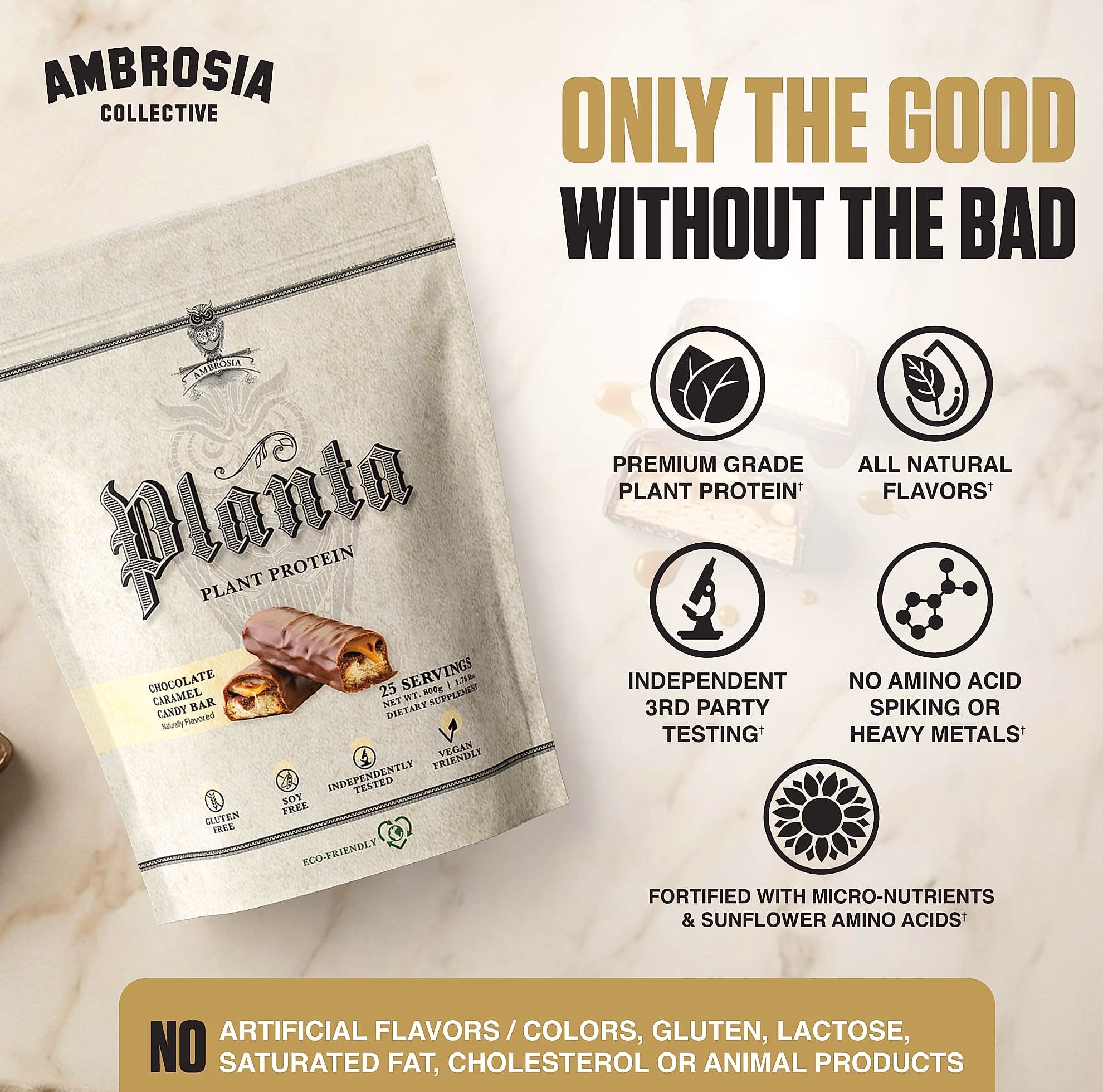 Ambrosia Plant Based Protein Powder 20g Pea Protein